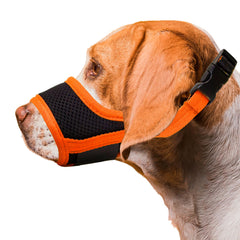 Seyezo soft breathable muzzle orange strap for comfortable daily wear