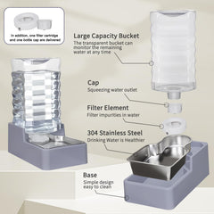 Sfozstra 304 stainless-steel bowl detail highlights durable, rust-free, hygienic drinking surface.