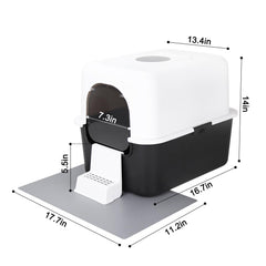 Sfozstra litter box top-lid removal enables easier cleaning access.