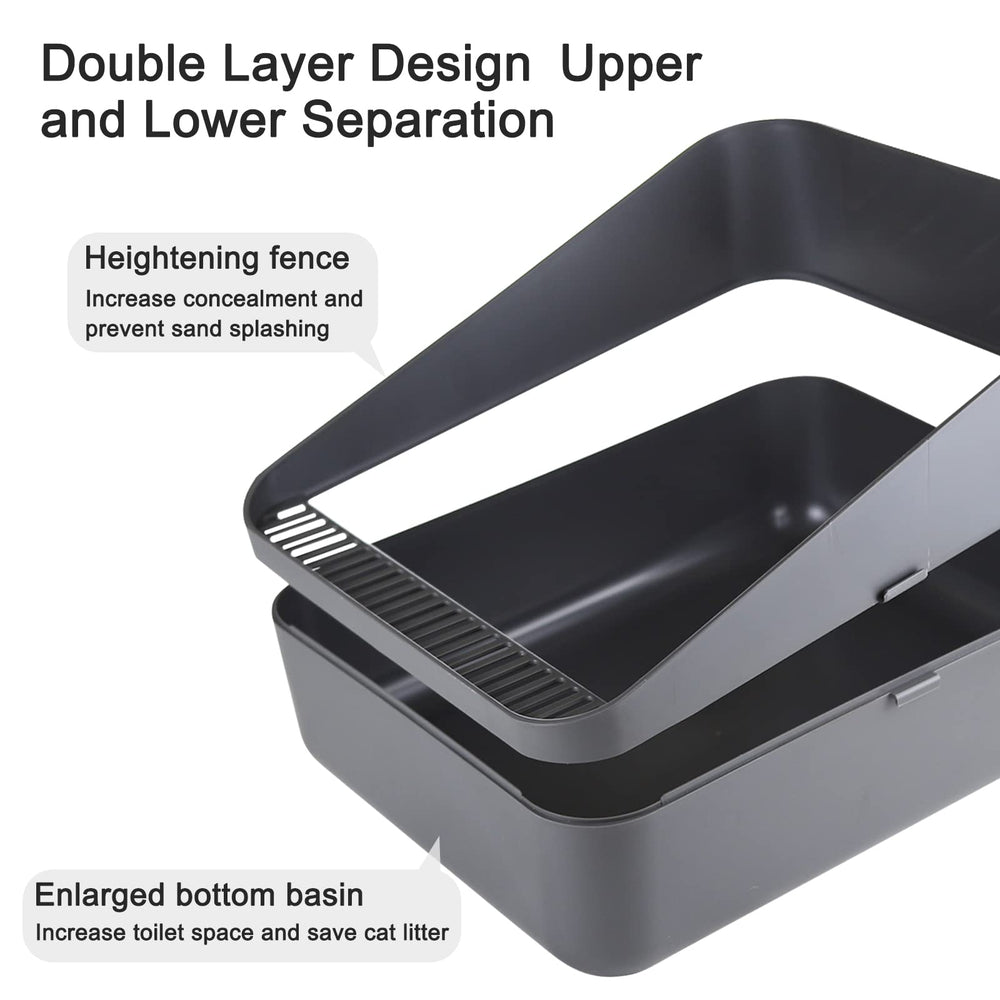 Sfozstra Litter Box Low ABS material provides durable, safe housing.
