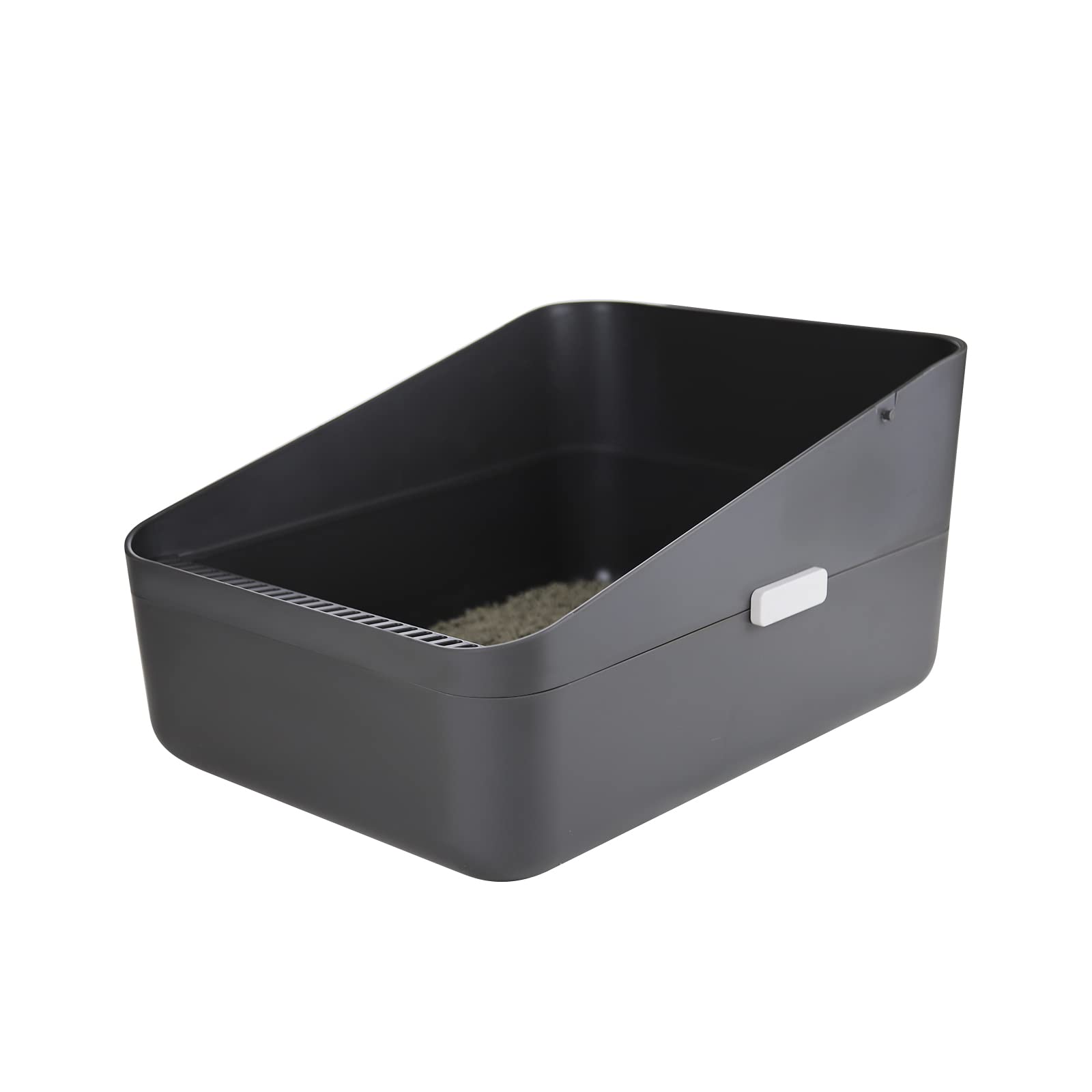 Sfozstra Cats Litter Box Low open design for easy access and improved airflow.