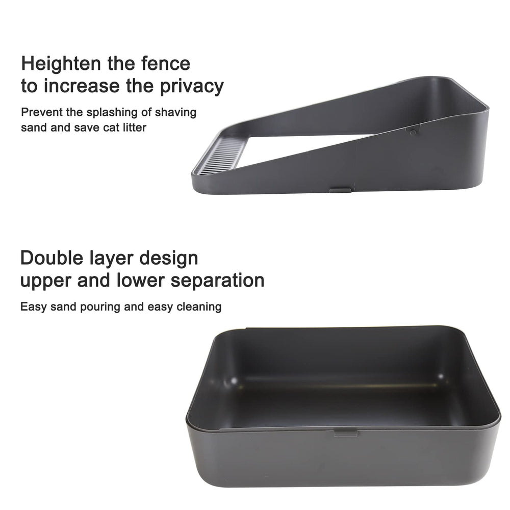 Sfozstra Cats Litter Box Low space-saving compact design fits small spaces.