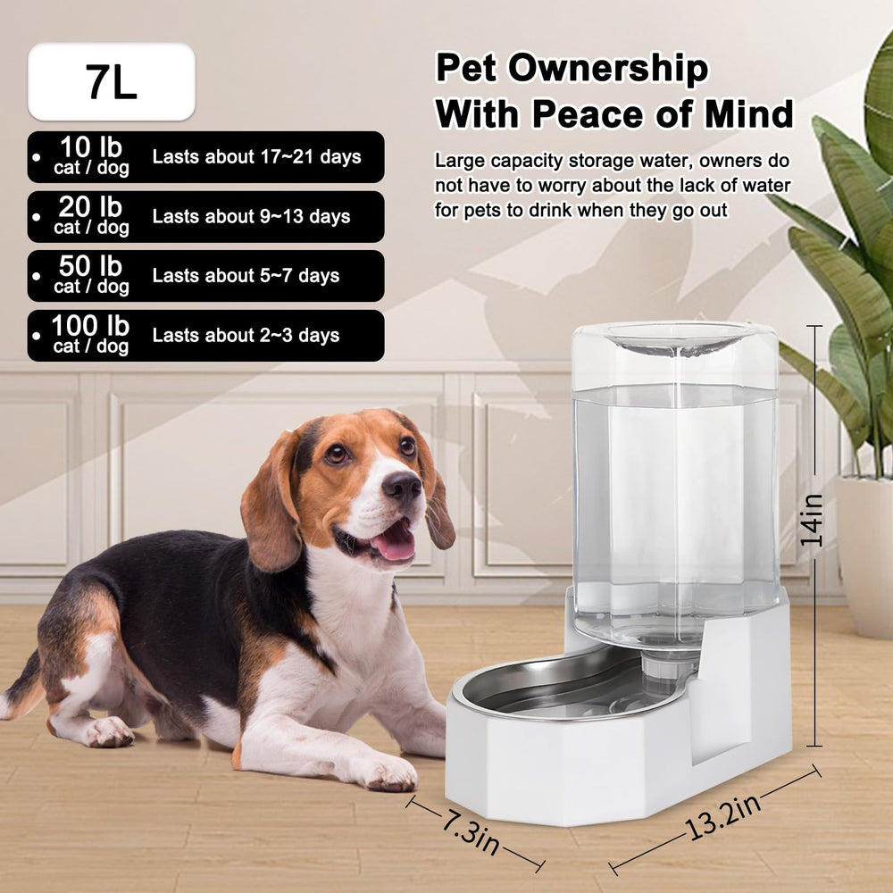 sfozstra dog water bowl dispenser gravity design ensures automatic refill during busy days