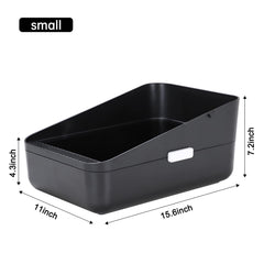 Sfozstra Open Litter Box in use demonstrates comfortable entry for small cats with contained litter