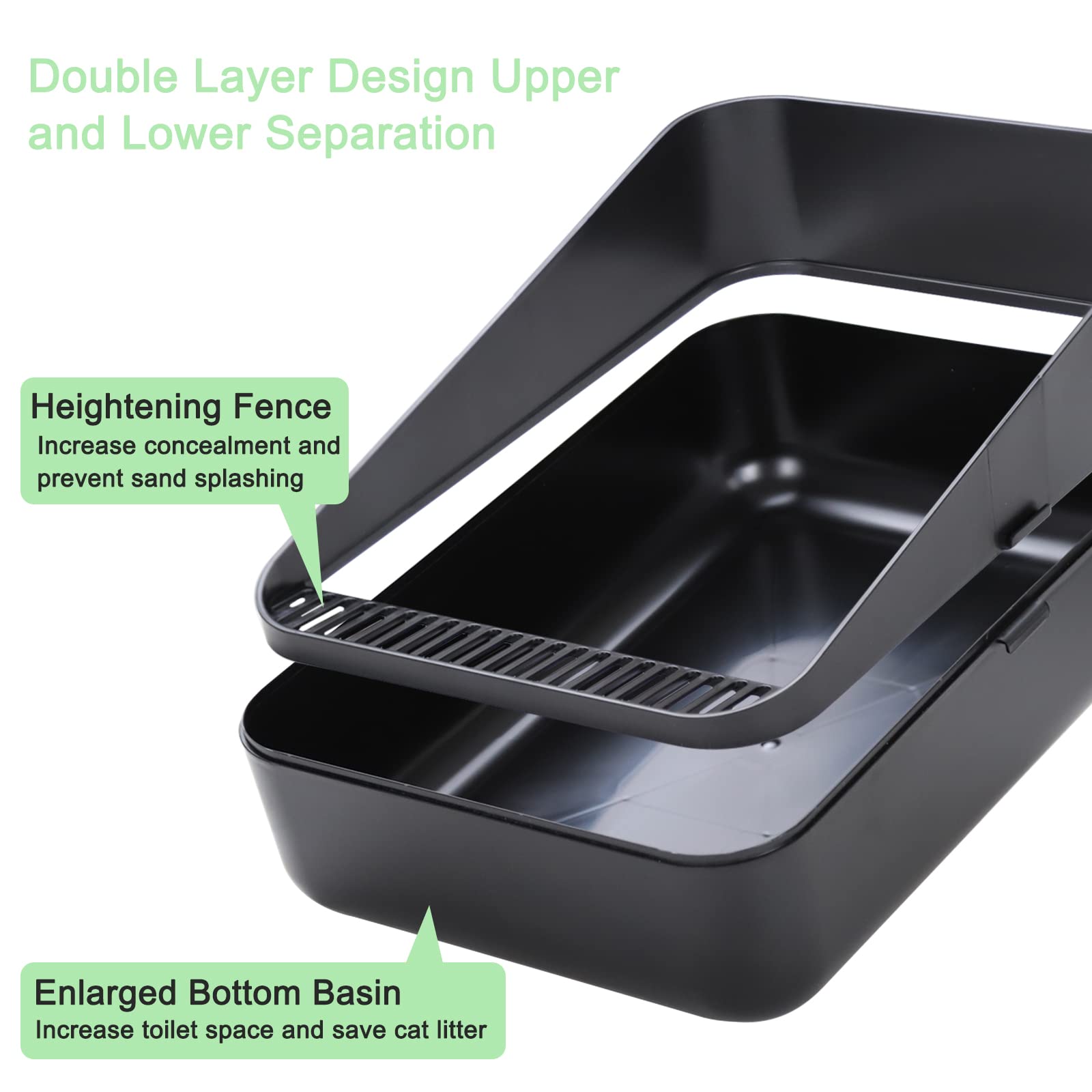 Sfozstra Open Litter Box top view highlights open design for rapid entry and airflow