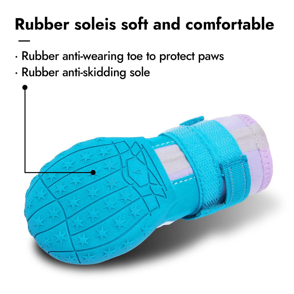 SGSPET dog shoes blue adjustable-strap ensure secure fit during hikes