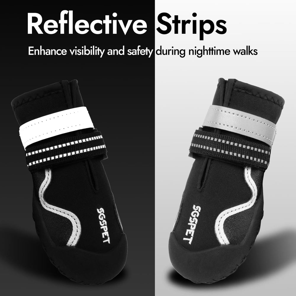 SGSPET dog shoes in use during an outdoor walk