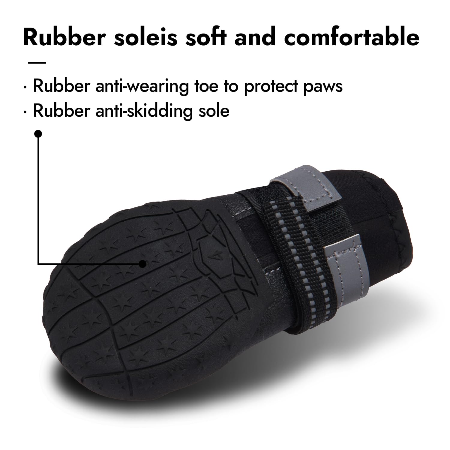 SGSPET dog shoes size chart helps find eight fit options