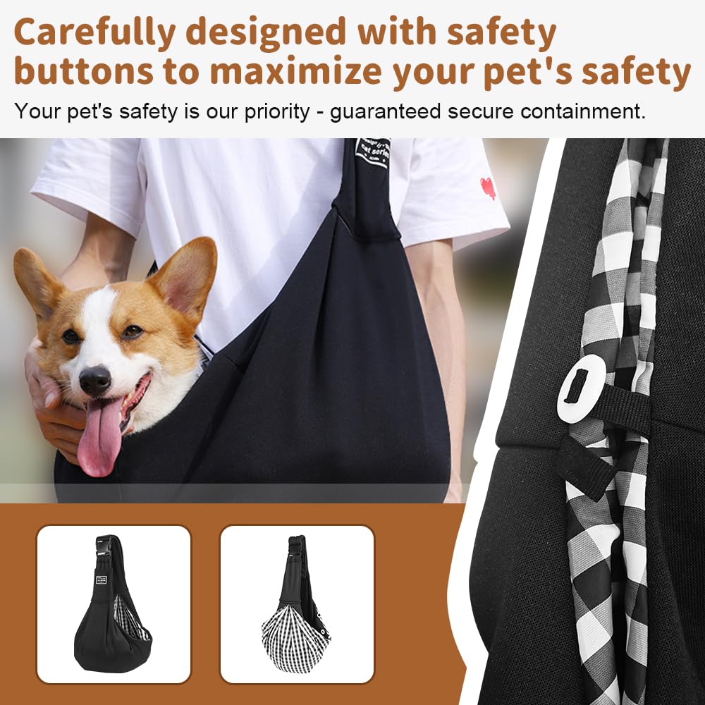 SGULNF dog sling hands-free usage during outdoor walks