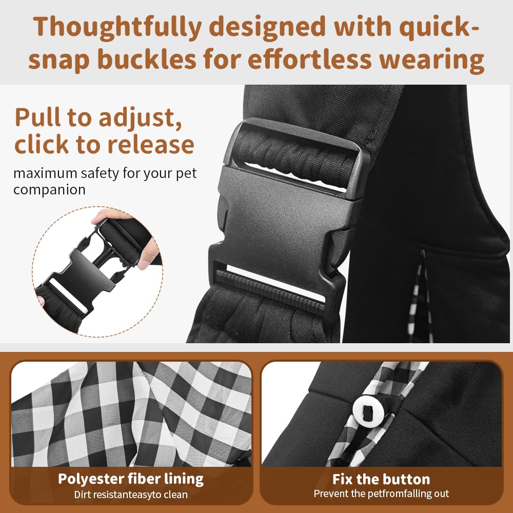 SGULNF pet sling storage pocket for quick essentials