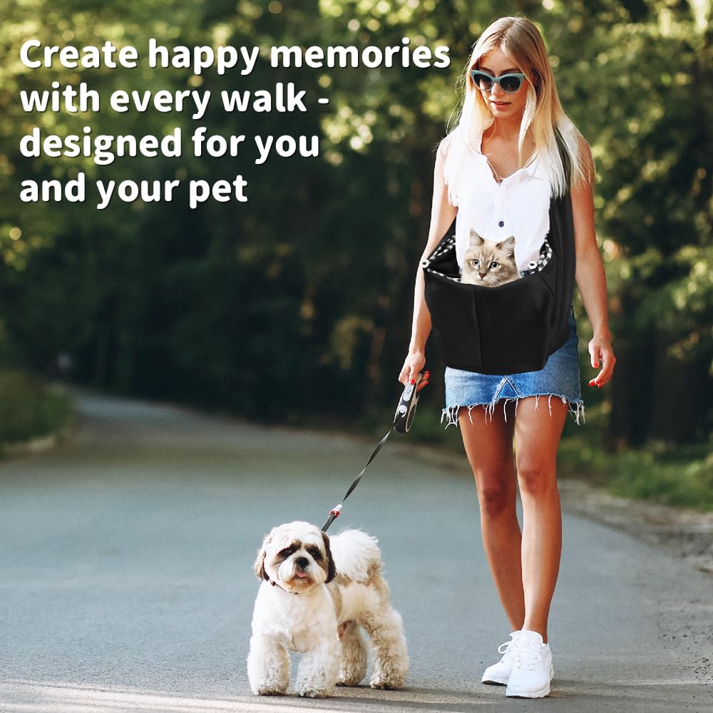SGULNF pet sling travel-ready use in airport or park