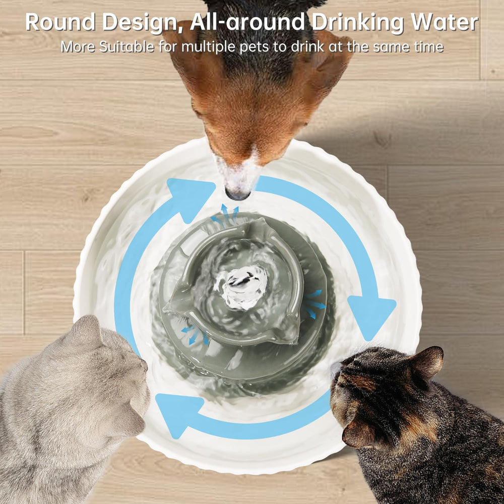 SgurFin 360-degree drinking area photo invites pets to drink from every angle.