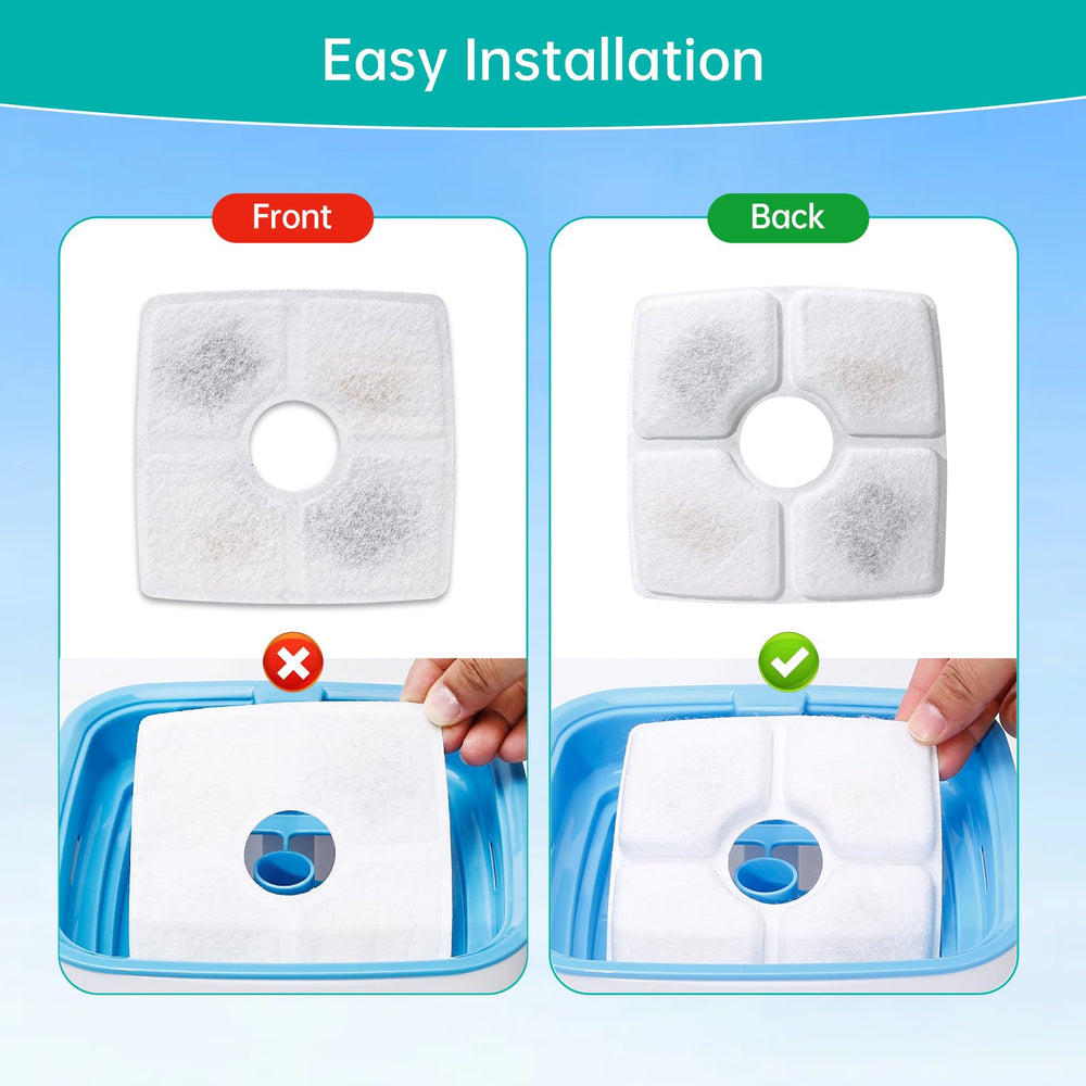 SgurFin non-woven-fabric captures hair and debris for a cleaner fountain