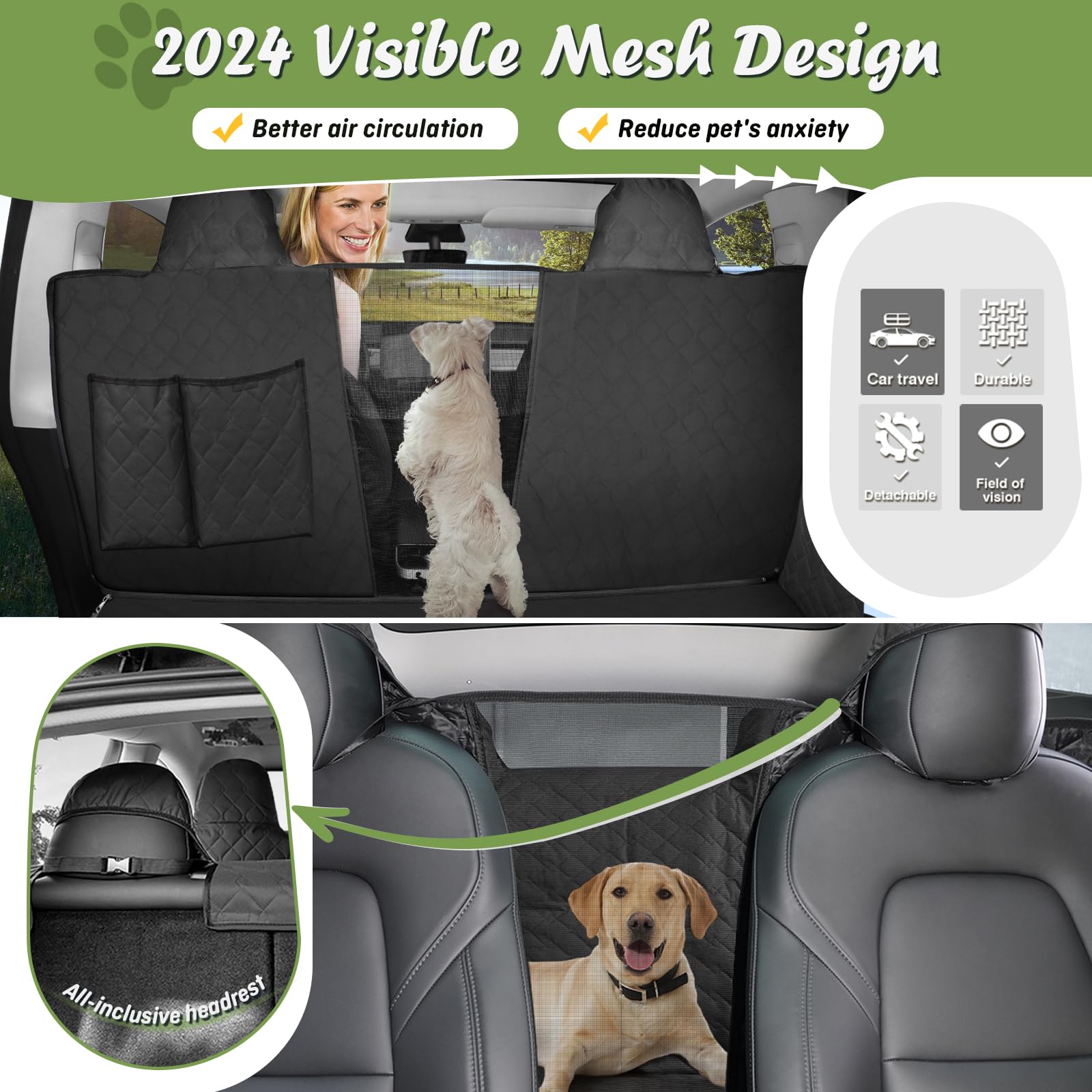 Shademax Tundra rear-seat cover with headrest clips securing position.
