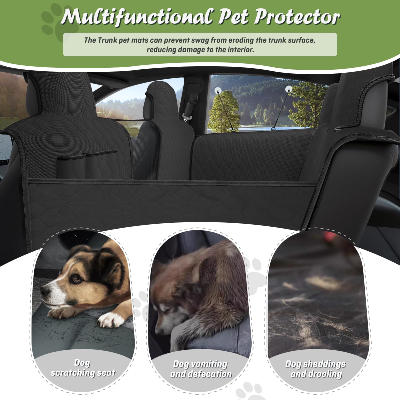 Shademax Tundra rear-seat cover fabric ready for easy cleaning.
