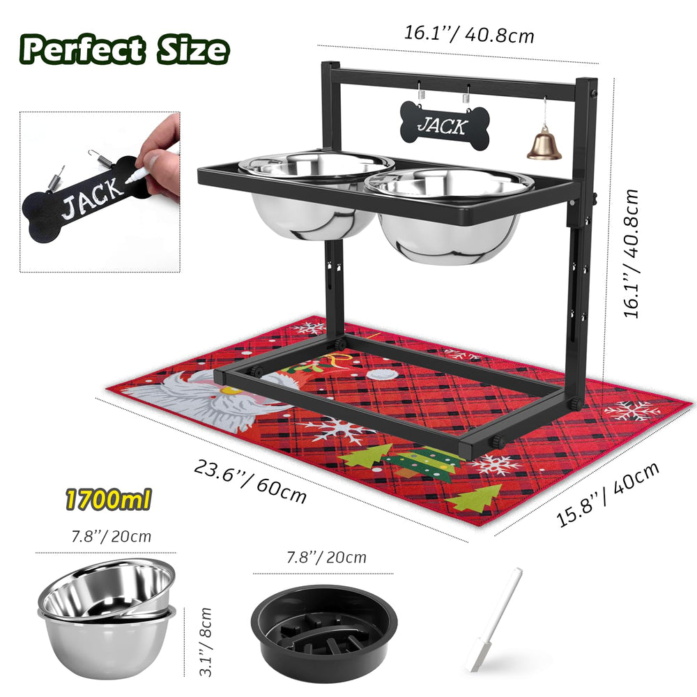 SHAINFUN Christmas elevated feeder stand closeup highlights sturdy iron construction