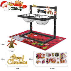 SHAINFUN Christmas elevated feeder stand height adjustment feature enabling tailored feeding position