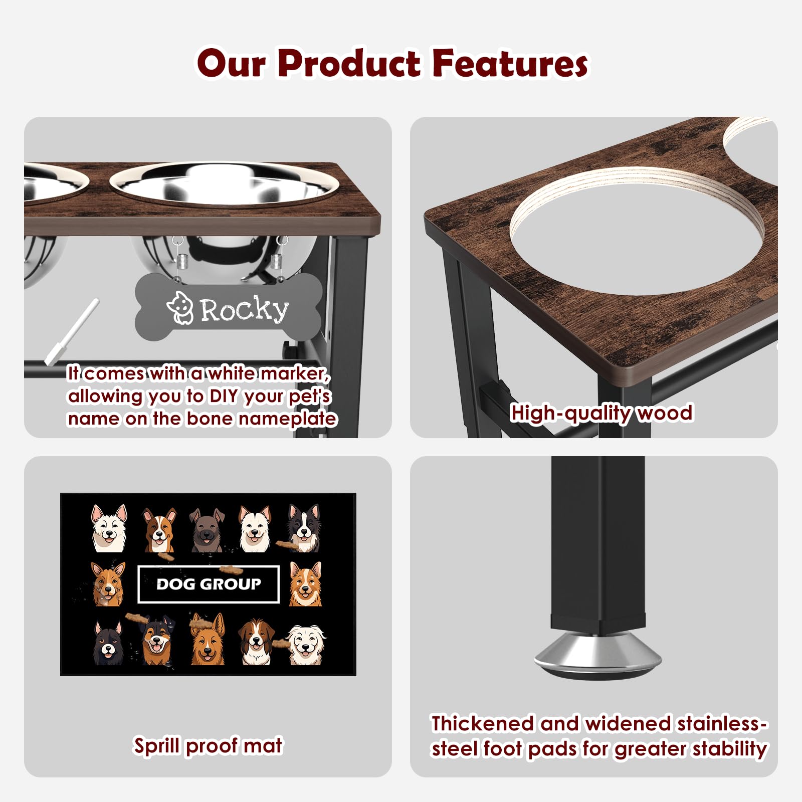 SHAINFUN spill-proof mat keeps floors clean during meals.