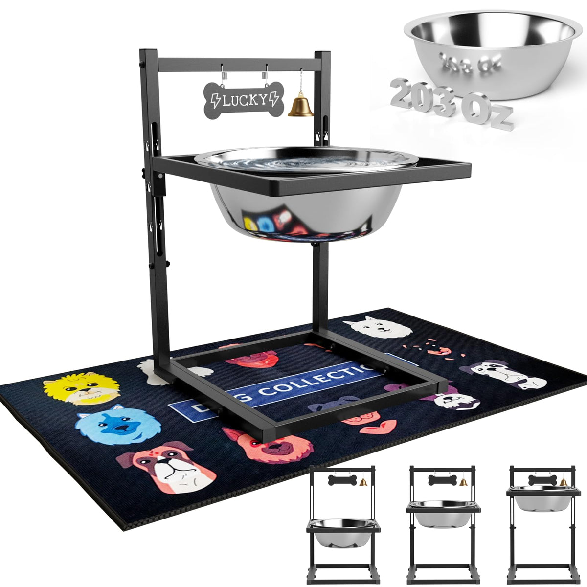 SHAINFUN elevated-dog-water-bowl-stand keeps large dogs comfortable and reduces spills.