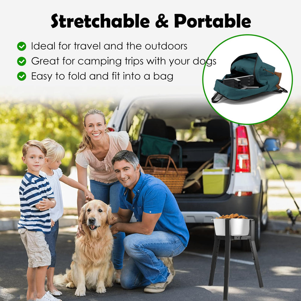 SHAINFUN Raised Dog Bowl Stand (bowl not included) lets you pair with your own bowls.