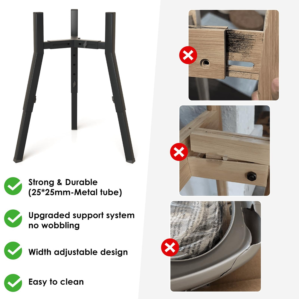 SHAINFUN Raised Dog Bowl Stand offers a wide height range for large breeds.