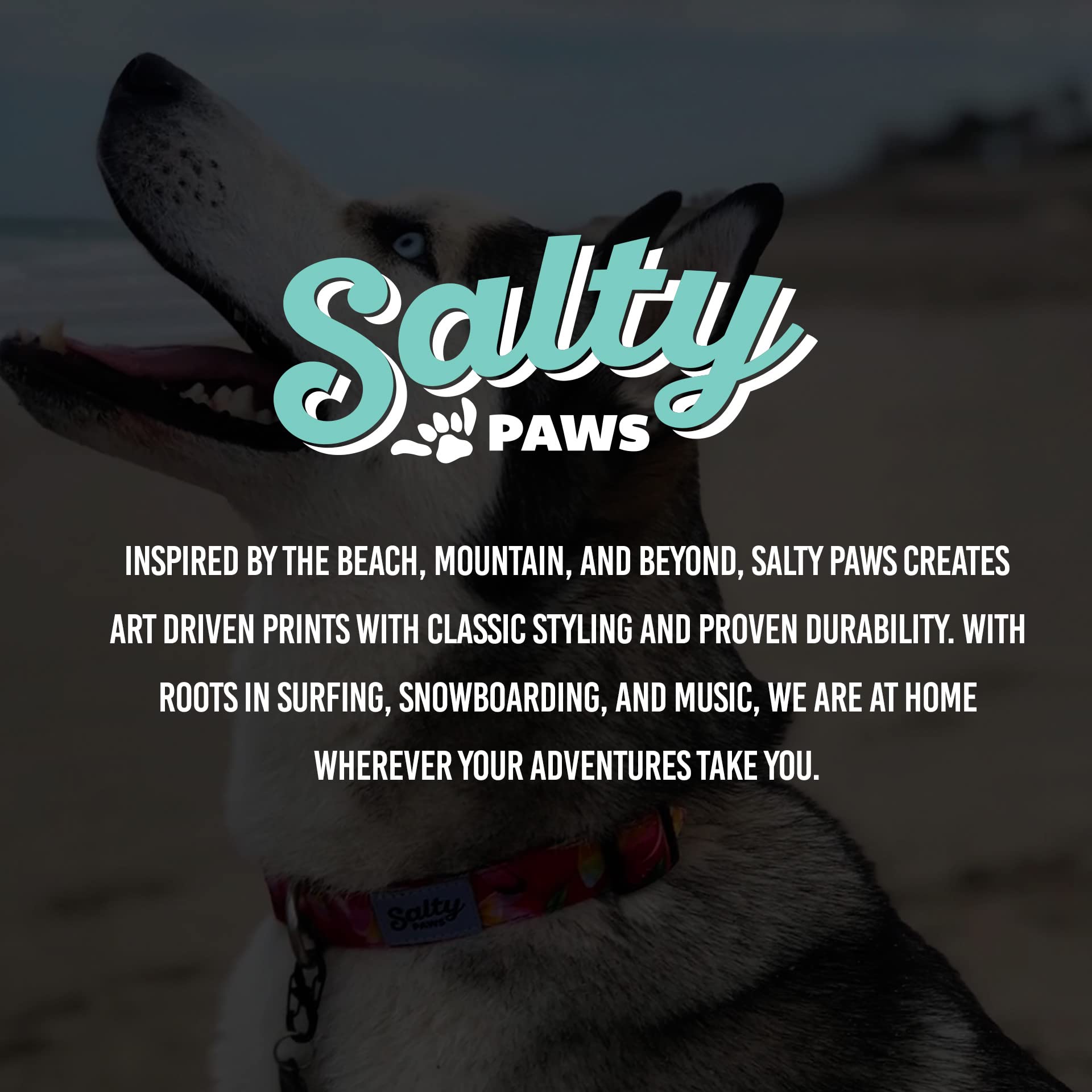 Shaka's Salty Paws large-18-26-inch collar covers bigger dogs for sturdy walks.