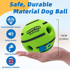 SHAKE AND LAUGH dog ball clutch pocket enables quick pickup