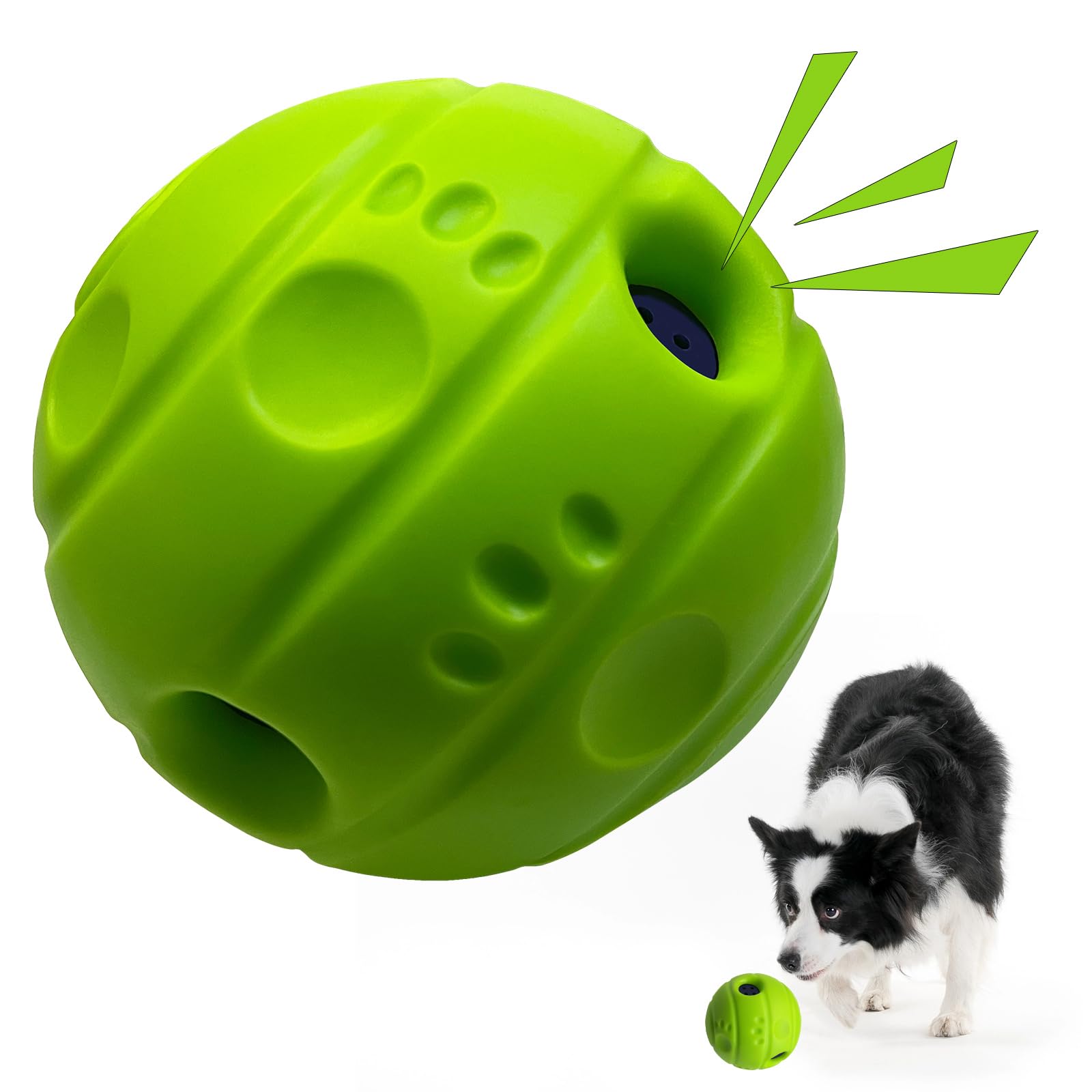 SHAKE AND LAUGH dog ball concave lines improve grip during fetch play
