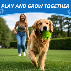 SHAKE AND LAUGH dog ball non-toxic material withstands tough bites