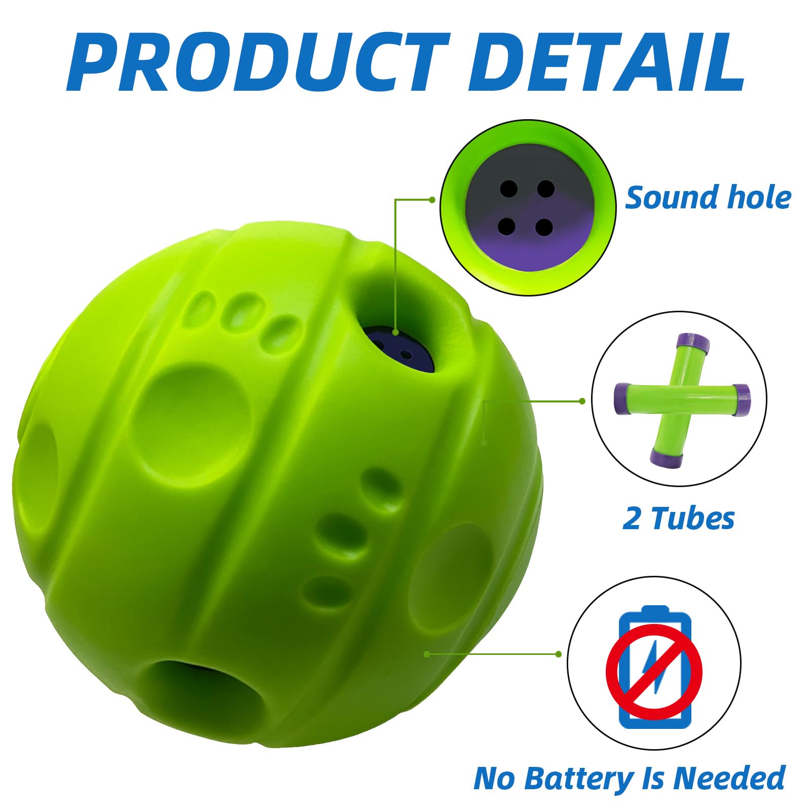 Shake and Laugh dog ball surface shows no paint for safer chewing.