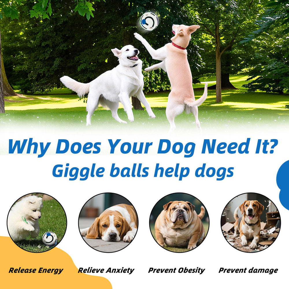 SHAKE AND LAUGH glow-dog-ball-xl glow duration varies with light exposure.