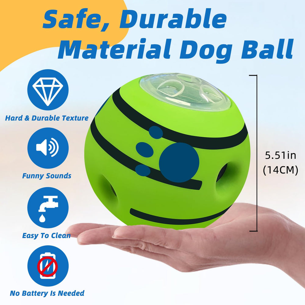 SHAKE AND LAUGH puzzle ball sound-tube reveal prompts curiosity during rolling and shaking.