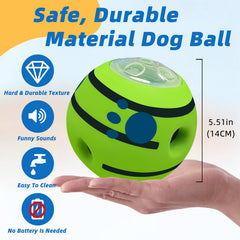 SHAKE AND LAUGH puzzle ball sound-tube reveal prompts curiosity during rolling and shaking.