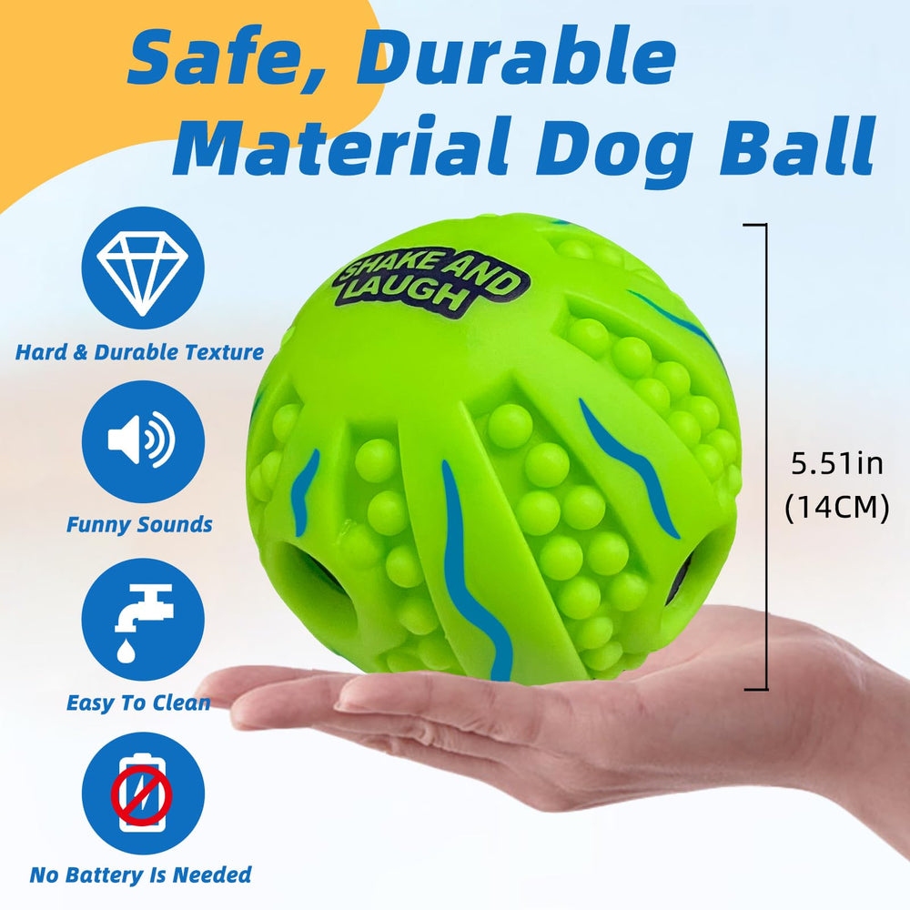 SHAKE AND LAUGH Spiky Ball in durable non-toxic PVC material.