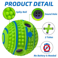SHAKE AND LAUGH spiky ball gibbering sound engages dogs during play and training.