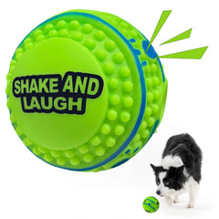 SHAKE AND LAUGH spiky ball straight 10cm ideal for training and fetch with a bite-resistant edge.