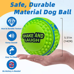 Shake and Laugh spiky-ball-xl durable-pvc construction highlights long-lasting chewing sessions.