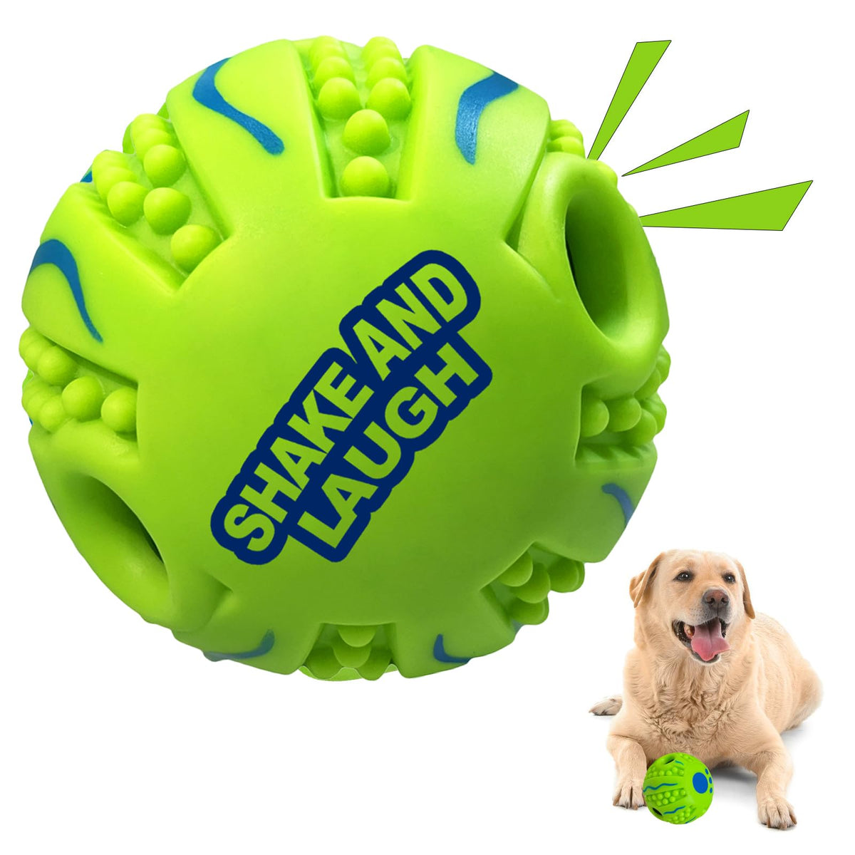 SHAKE AND LAUGH Spiky Ball XL front view for training sessions.
