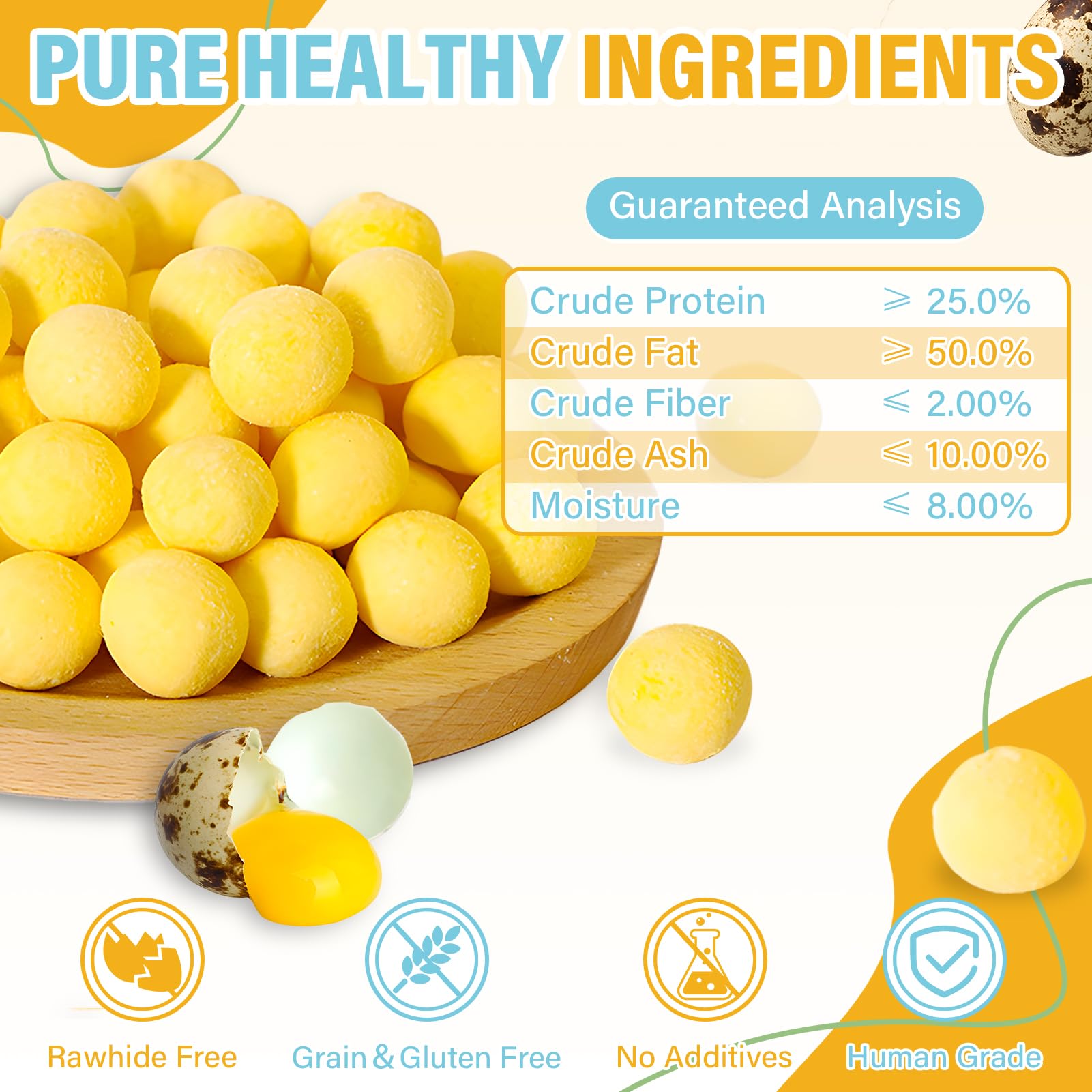SHANDR freeze-dried quail egg yolk sprinkled on food demonstrates quick meal topping and rewards.