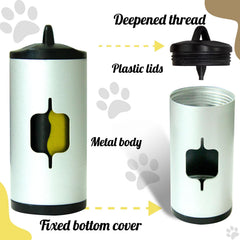 SHAOUMAN dog poop bag holder with leash clip demonstrates hands-free, secure attachment during runs.