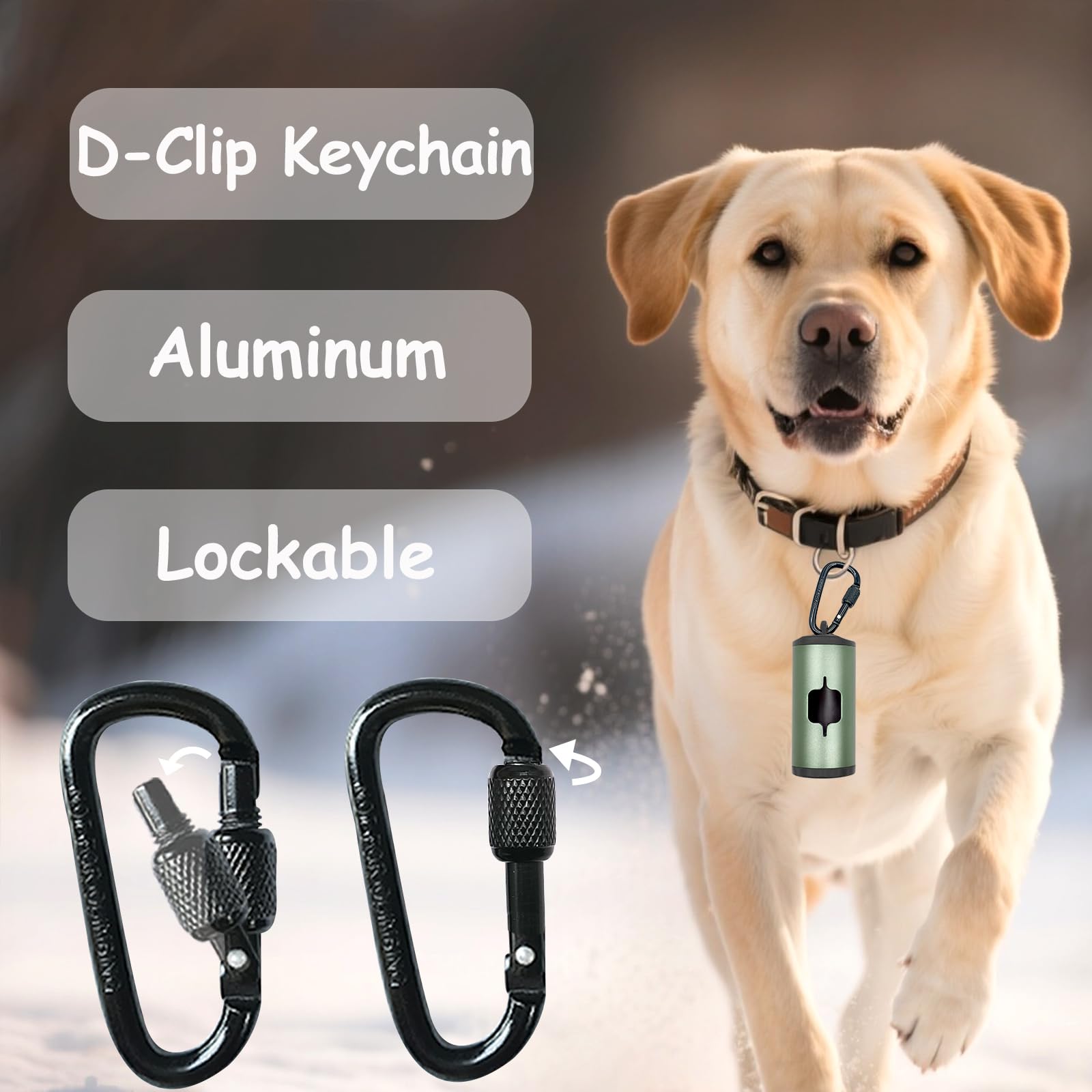 SHAOUMAN durable aluminum core lock and carabiner for jogging-proof security