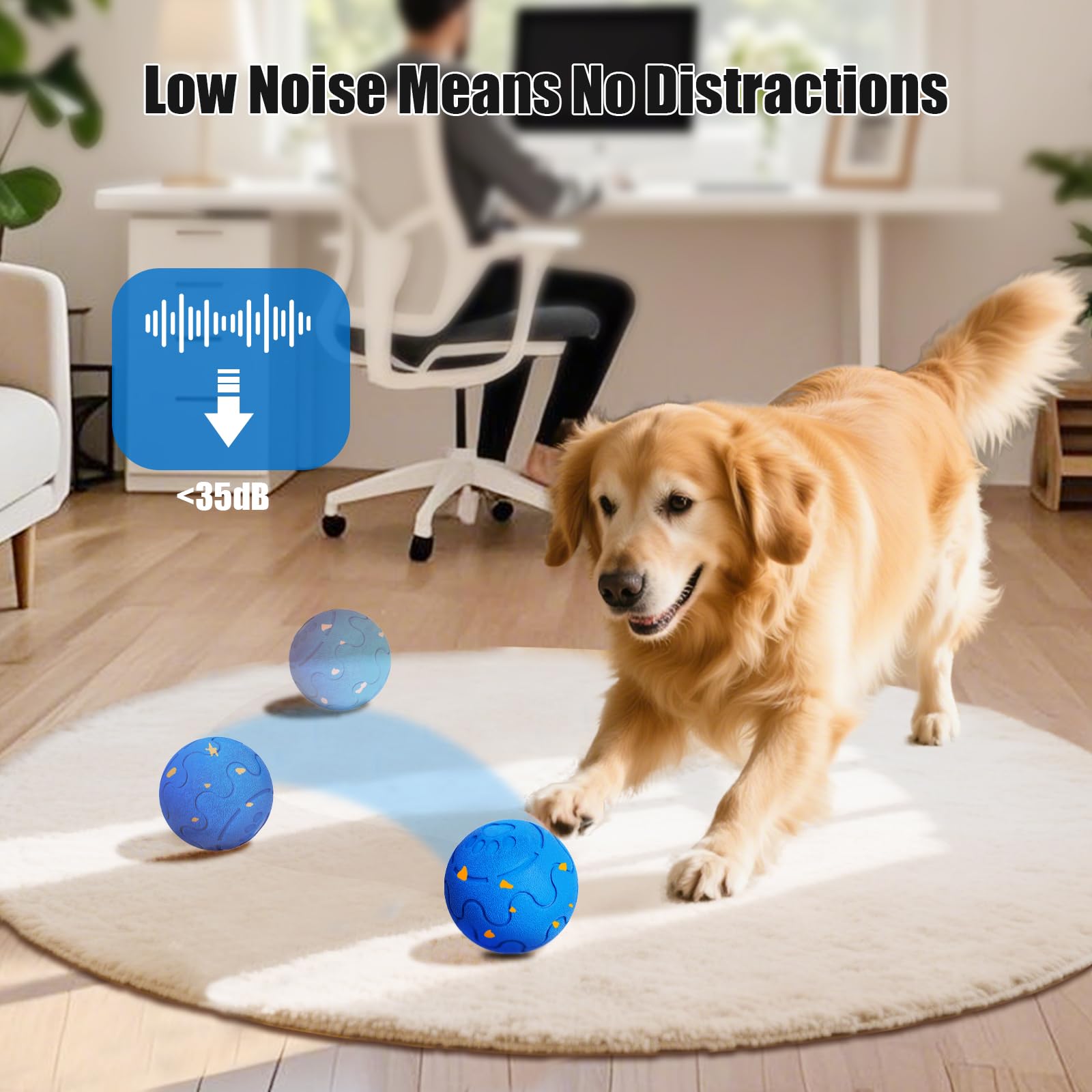 Shapana Interactive Ball sleep mode wake demonstrates touch-activated readiness for solo play.