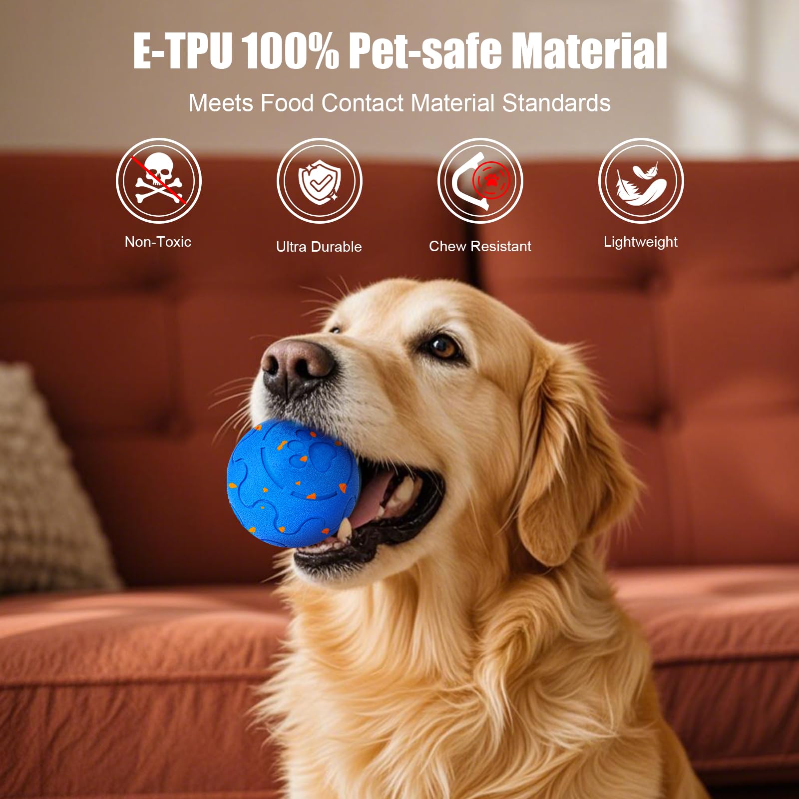 Shapana Interactive Ball USB-C charging emphasizes quick recharge for long play sessions.