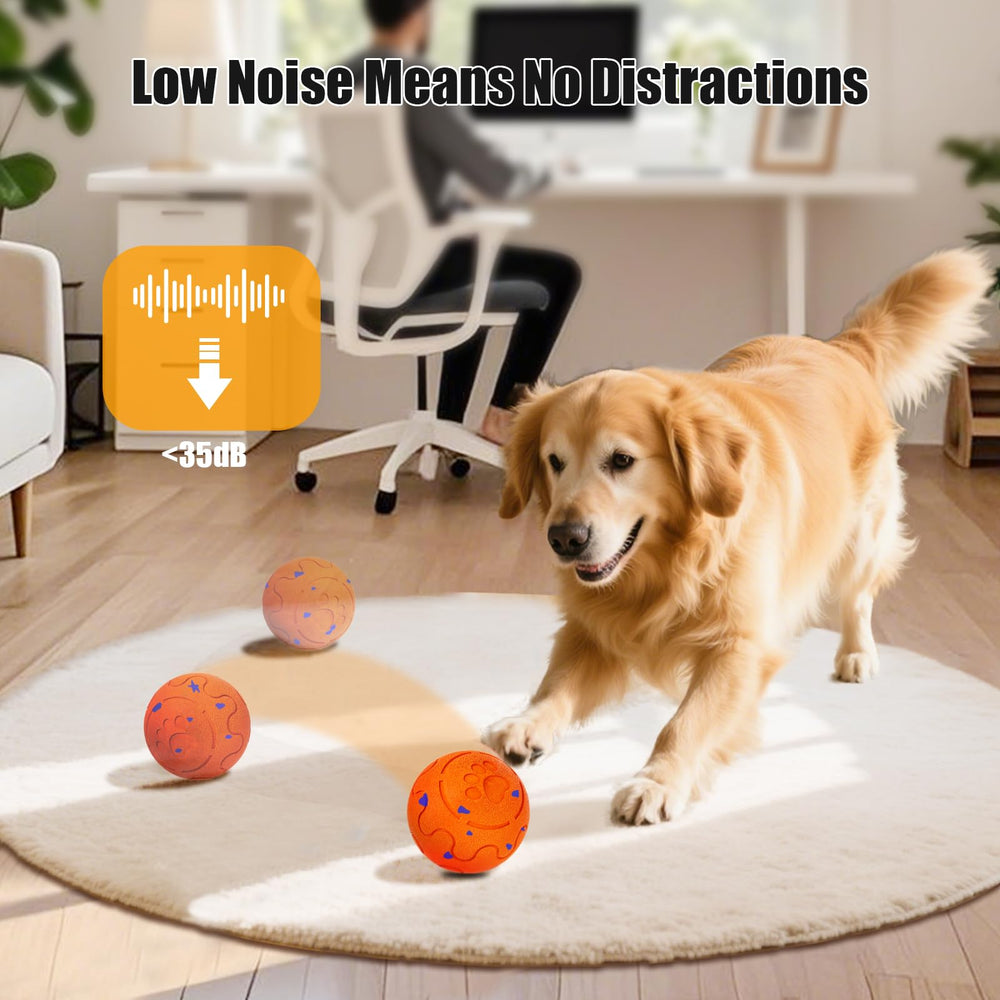 Shapana Interactive Dog Ball sleep-mode close-up illustrates auto-wake and smart motion.