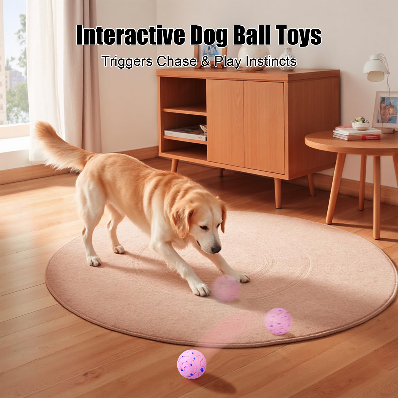 Shapana Interactive Dog Ball demonstrates three modes for varied play styles.