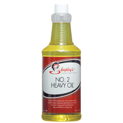 Shapley's No.2 Heavy Oil bottle close-up for deep conditioning and coat shine.