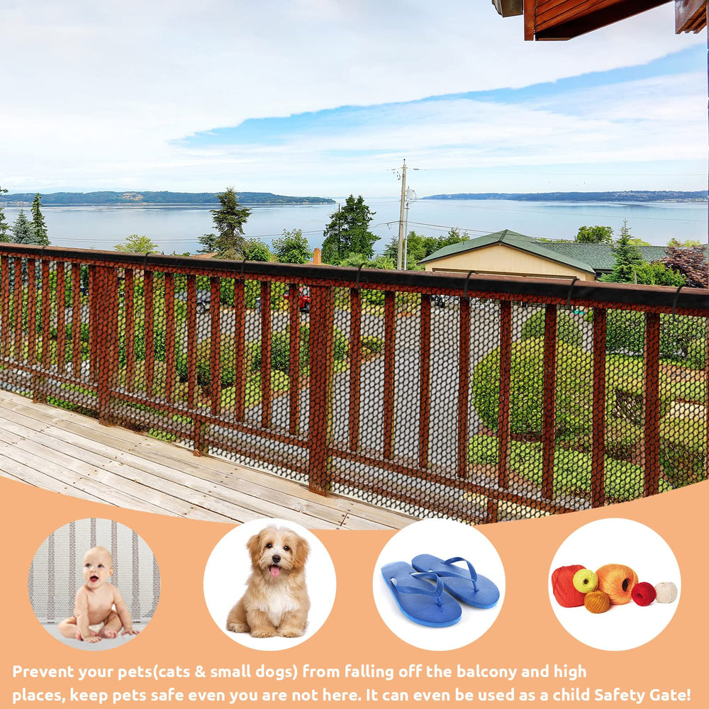 Shappy balcony net easy-clean surface supports quick soap-and-sponge maintenance.