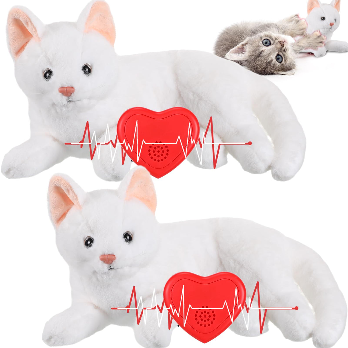 Shappy heartbeat cat doll two-pack ready for cozy cuddle sessions.