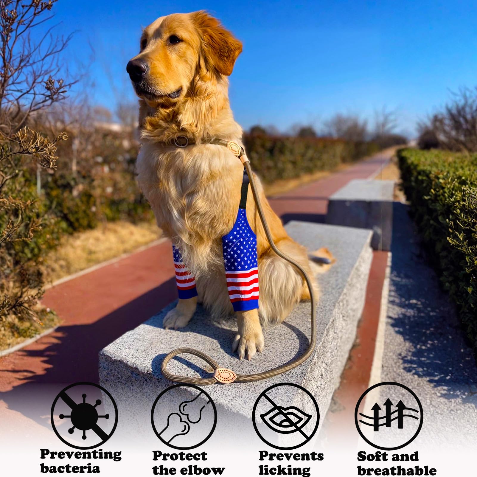 Sharkwill adjustable plastic clasp enables quick, secure fit for medium to large dogs.