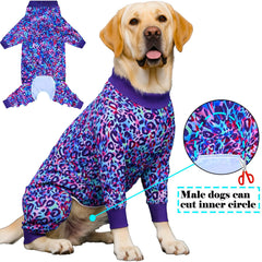 Sharkwill dog recovery suit belly wrap shows potty access for easy care.